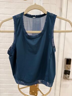 lululemon athletica Mesh-Back Sleeveless Tank - Teal Blue